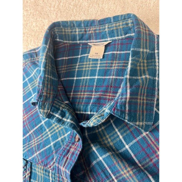 Duluth Trading Co Other - Duluth Trading Flannel Shirt Mens 3XL Blue Plaid Dual Pocket Cotton Long Sleeve